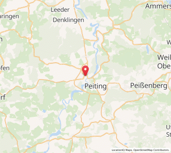 Map of Schongau, Bavaria