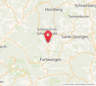 Map of Schönwald, Baden-Wurttemberg
