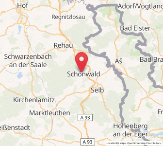 Map of Schönwald, Bavaria