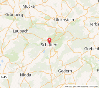 Map of Schotten, Hesse