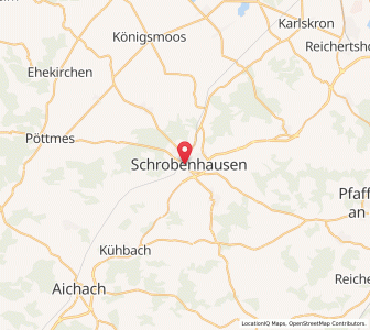 Map of Schrobenhausen, Bavaria