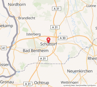 Map of Schüttorf, Lower Saxony