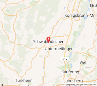 Map of Schwabmünchen, Bavaria