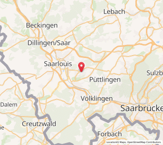 Map of Schwalbach, Saarland
