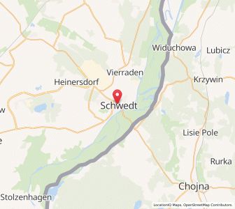 Map of Schwedt (Oder), Brandenburg