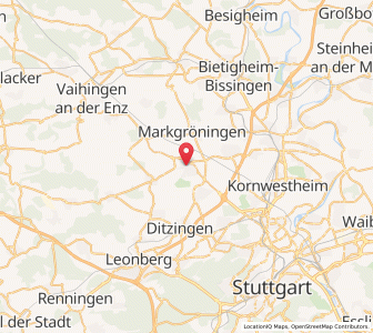 Map of Schwieberdingen, Baden-Wurttemberg