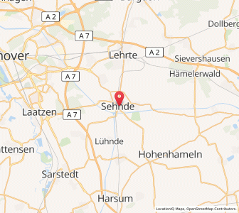 Map of Sehnde, Lower Saxony