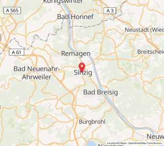 Map of Sinzig, Rheinland-Pfalz