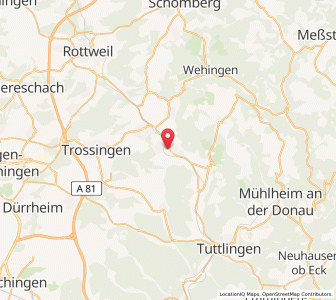 Map of Spaichingen, Baden-Wurttemberg