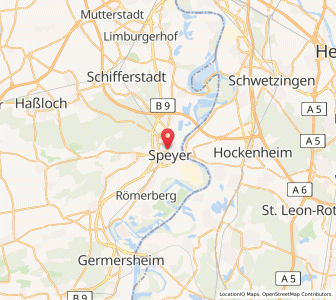 Map of Speyer, Rheinland-Pfalz
