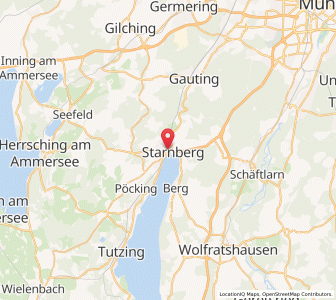 Map of Starnberg, Bavaria