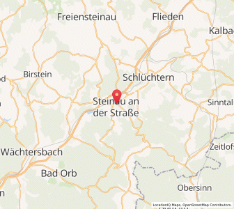 Map of Steinau an der Straße, Hesse
