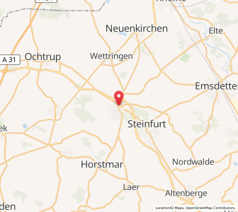 Map of Steinfurt, North Rhine-Westphalia