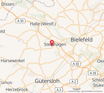 Map of Steinhagen, North Rhine-Westphalia