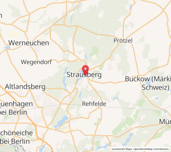Map of Strausberg, Brandenburg