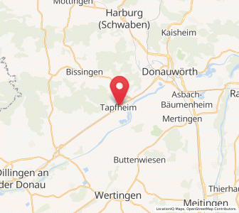 Map of Tapfheim, Bavaria