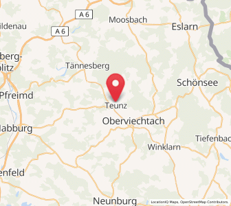 Map of Teunz, Bavaria