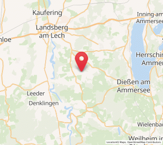 Map of Thaining, Bavaria