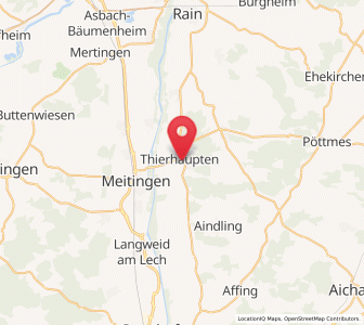 Map of Thierhaupten, Bavaria