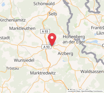 Map of Thiersheim, Bavaria