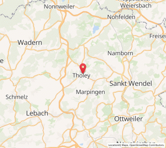 Map of Tholey, Saarland