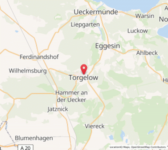 Map of Torgelow, Mecklenburg-Vorpommern