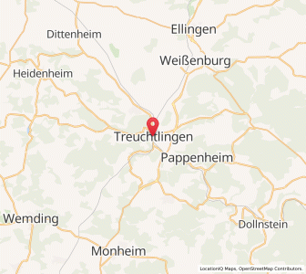Map of Treuchtlingen, Bavaria