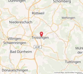 Map of Trossingen, Baden-Wurttemberg
