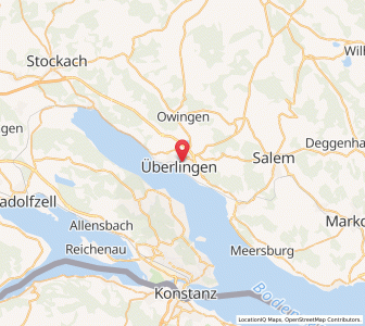 Map of Überlingen, Baden-Wurttemberg