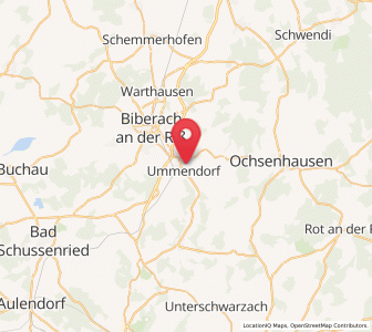 Map of Ummendorf, Baden-Wurttemberg