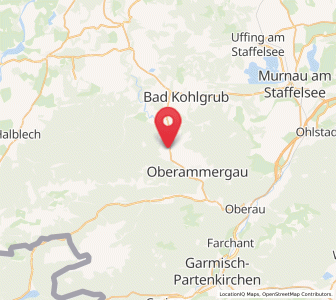 Map of Unterammergau, Bavaria