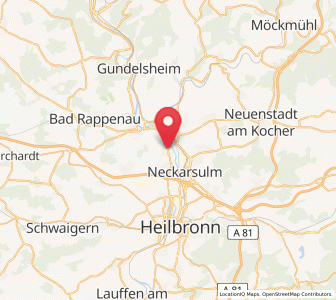 Map of Untereisesheim, Baden-Wurttemberg