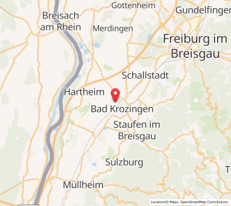 Map of Unterkrozingen, Baden-Wurttemberg