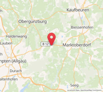 Map of Unterthingau, Bavaria