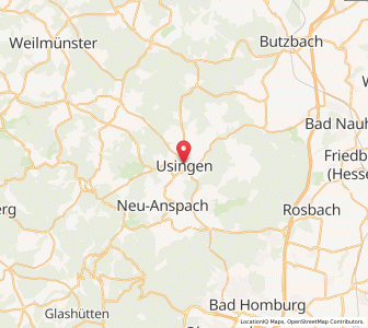 Map of Usingen, Hesse