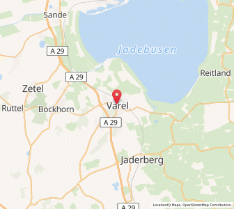 Map of Varel, Lower Saxony