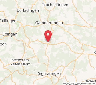 Map of Veringenstadt, Baden-Wurttemberg