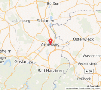 Map of Vienenburg, Lower Saxony