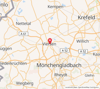 Map of Viersen, North Rhine-Westphalia