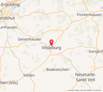 Map of Vilsbiburg, Bavaria