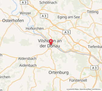 Map of Vilshofen, Bavaria