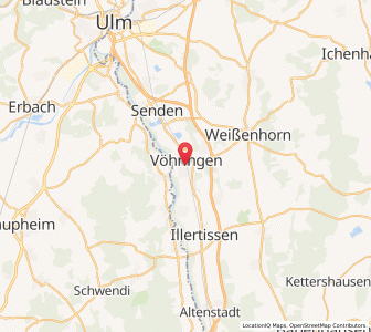 Map of Vöhringen, Bavaria