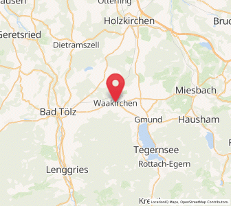 Map of Waakirchen, Bavaria