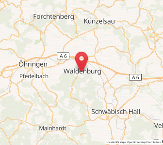 Map of Waldenburg, Baden-Wurttemberg