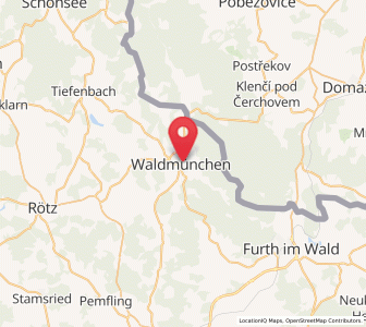 Map of Waldmünchen, Bavaria
