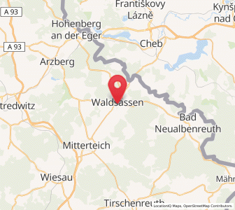 Map of Waldsassen, Bavaria