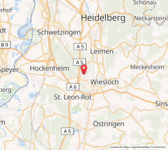 Map of Walldorf, Baden-Wurttemberg