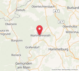 Map of Wartmannsroth, Bavaria