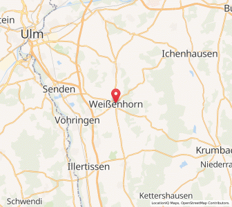 Map of Weißenhorn, Bavaria