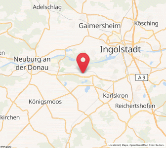 Map of Weichering, Bavaria